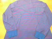 ラルフローレン　未使用長袖Tシャツ（M）赤系　紺系ストライプ_画像3