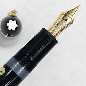  ultimate beautiful goods Montblanc Meister shute.k146 ( reality ru* gran ) fountain pen 14K all gold Fnib2 step evo Night core resin made bearing MONTBLANC ( river .