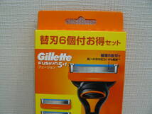 30395●Gillette　フュージョン　5+1　ホルダー＆替刃6個付お得セット　未開封未使用品_画像2