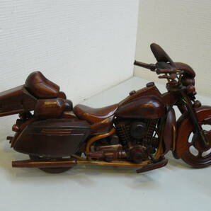 30517A●ウッドクラフト 木製 バイク オートバイ/車 自動車 詳細不明 置物 オブジェの画像3