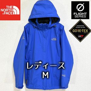 人気 ノースフェイス マウンテンパーカー ゴアテックス レディースM ロゴ刺繍 透湿防水 THE NORTH FACE フード着脱