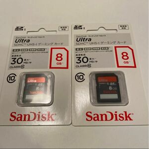 SanDisk SDSDUG-008G-J35 ウルトラ　ゲーミングカード　2枚 サンディスク