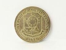 T403 フィリピン 1972年1ペソ硬貨[8枚] 、２５センタボ硬貨［1枚］（1962年）、25センティモス硬貨［2枚］1971年 合計11枚_画像5