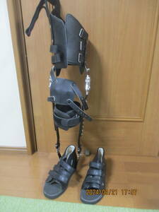 ◆自宅保管品　福本義肢製作所　メンズ上部装具【ソール24㎝　調整可】右足