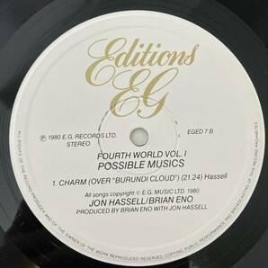 【LP】Jon Hassell / Brian Eno Fourth World Vol. 1 - Possible Musics ジョン・ハッセル/ブライアン・イーノの画像3