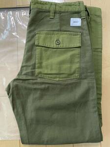 WTAPS BUDS 01 TROUSERS COTTON SATIN OLIVE DRAB LARGE 03 2018SS