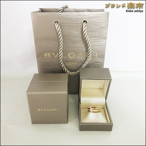 *BVLGARI ブルガリ 指輪 リング B ZERO1 ビーゼロワン ロックスタッズ K18PG 63 ピンクゴールド×ブラック 358245*