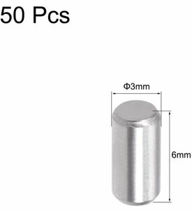 ダウエルピン 304ステンレス鋼 棚ペグ シルバートーン 3mmx6mm 50個