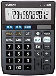 キャノン 電卓 12桁 ミニ卓上サイズ 時間計算 商売計算機能 LS-122TSG グレ