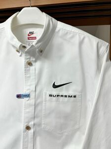 ★コラボ・極美品★Supreme × NIKE ボタンダウンシャツ