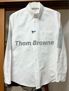 ★希少品・イタリア製・極美品★Thom Browne トムブラウン ボタンダウン シャツ