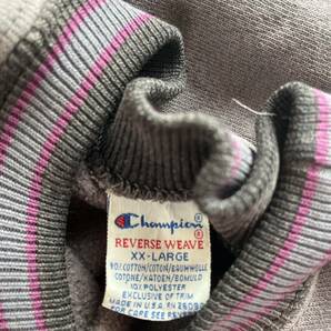 希少 90's Champion チャンピオン reverse weave リバースウィーブ ビンテージ アメリカ製 リブライン  グレー スウェット レアカラーの画像3