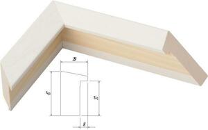 油彩額縁　油絵額縁　フレーム　仮縁　３４８５　サイズ　Ｆ６０　ホワイト　１３０３ｍｍＸ９７０ｍｍ　出展用