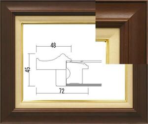 油彩額縁　油絵額縁　フレーム　サイズ　Ｆ６　７７２０　　ブラウン