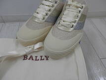 BALLY バリー スニーカー 24.0cm 相当 SHENNON-T レディース ローカット グリッター ラメ リボン メタルロゴ 靴【B432】_画像3
