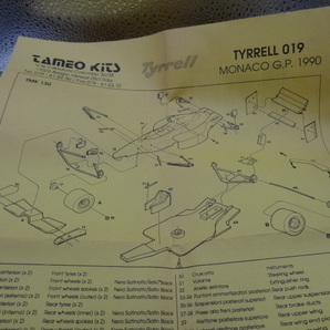 タメオ 1/43 メタルキット ティレル 019 フォード モナコGP 1990 中嶋悟/J.アレジ TMK130の画像6