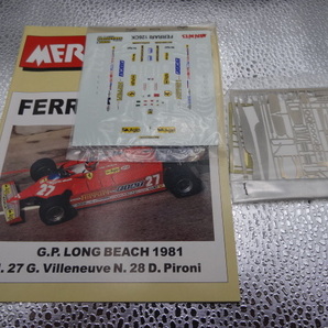 MERI kits MKS012 1/43 フェラーリ 126CK ロングビーチGP 1981 フルディティールキットの画像4