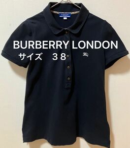 BURBERRY LONDON BLUE LABEL バーバリー ブルーレーベル 刺繍ロゴポロシャツ