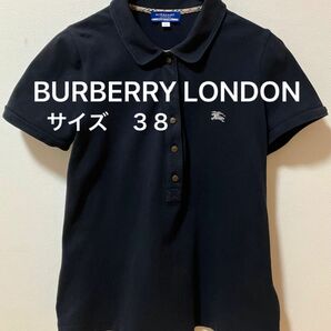 BURBERRY LONDON BLUE LABEL バーバリー ブルーレーベル 刺繍ロゴポロシャツ