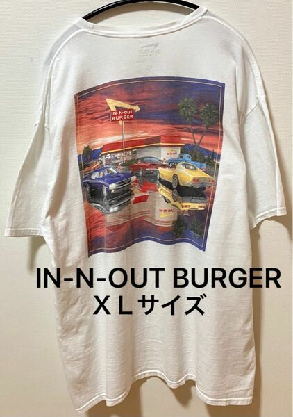 IN-N-OUT BURGER インアンドアウトバーガー　Tシャツ　オーバーサイズ　バックプリント　メキシコ製