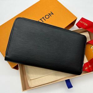 極美品 Louis Vuitton ルイヴィトン エピ ノワール ジッピーオーガナイザー NM ラウンドジップ 二つ折り 長財布 黒 ブラックの画像2