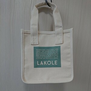 【新品未使用】LAKOLE ラコレ ミニトートバッグ ミニハンドバッグ ランチバッグ バッグ グリーン