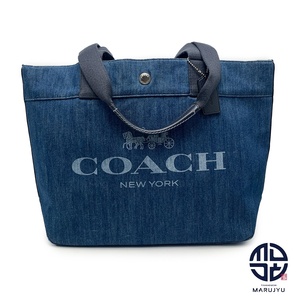 COACH コーチ デニム ブランドロゴ トートバッグ F25902 ビッグトート バック ハンドバック 鞄 カバン ブランド