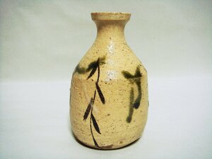 【財】『織部 徳利壺』f604①　　☆希少 珍品 骨董品 古美術 古玩 茶道具 桃山江戸 蒐集品 蔵出品 antique☆