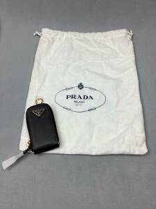 PRADA. MILANO. プラダ　ミラノ　『DAL 1913』　キーホルダー　ブラック　未使用品　オリジナル袋付き　