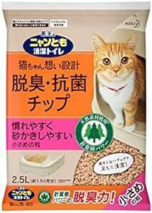 ニャンとも清潔トイレ 花王 脱臭・抗菌チップ 小さめの粒 2.5L [猫砂