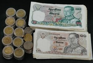 タイ　タイ硬貨　タイバーツ　 古銭　コイン　旧紙幣