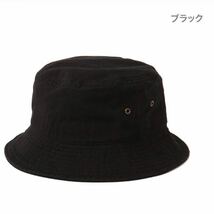 【ニューハッタン】新品未使用 コットン バケットハット ブラック 黒 L/XL NEWHATTAN 1500 男女兼用_画像2