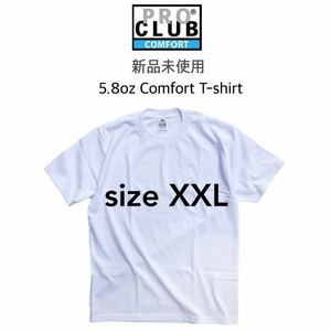 【プロクラブ】新品未使用 無地 5.8oz コンフォート 半袖Tシャツ 白 XXLサイズ ホワイト proclub 102