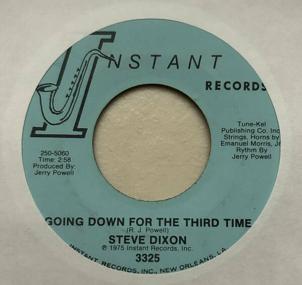 Steve Dixon 「Going Down For The Third Time / All That's Left Are The Memories」 funk45 soul45 deep soul 7インチ