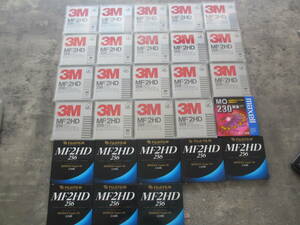 フロッピーディスク 28枚セット 3M MF/2HD 256 19枚 富士フィルム MF2HD 256 2.0MB 8枚 マクセル MO 230MB 1枚 未使用