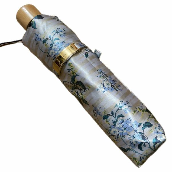 レディース　折り畳み傘　未使用　ブルー花柄