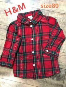 【試着のみ】H＆mベビー 長袖シャツ size80 