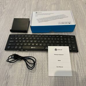 iClever Bluetooth ワイヤレス キーボード 折り畳み モバイルキーボード テンキー付き US配列 マルチペアリング Type-C充電 ipad の画像8