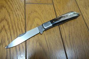  Showa Retro old pocket knife stainless steel * made in Japan water cow angle?. steering wheel dead stock goods 