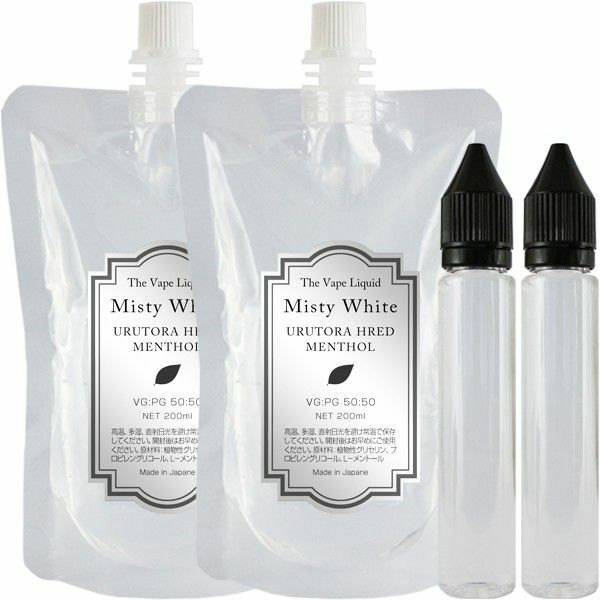 MisyWhite 400ml ウルトラハードメンソールリキッド 50:50 プルームテックプラス with2 VAPE