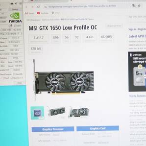 ★msi NVIDIA GEFORCE GTX1650 4GB★グラフィックボード 中古品 通電確認済み G004の画像9