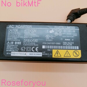 【FUJITSU】 ACアダプタ ★FMV-AC312★ CA01007-0930 19V-3.16A 60W 中古 A00010 純正 互換対応 ノートPC 外径5.5：内径2.5 A00010tolg