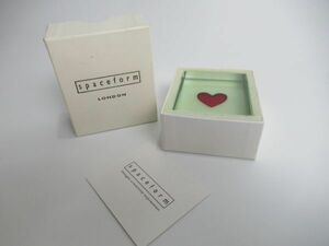 spaceform LONDON glass made paperweight Heart stylish interior small articles desk .