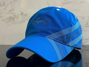 【未使用品】37A★GREG NORMAN グレグ ノーマン キャップ 帽子 CAP お洒落なブルーのコットン素材に希少デザイン♪《FREEサイズ》