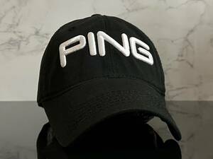 【未使用品】122K★PING ピン ゴルフ キャップ 帽子 CAP 高級感のあるブラックのコットン素材にホワイトロゴ♪《FREEサイズ》渋野日向子