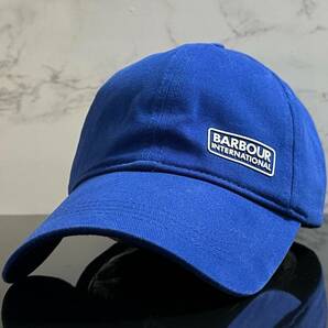 【未使用品】263KB★BARBOUR バーブァー キャップ 帽子 CAP ファンにも嬉しい上品で高級感のあるブルーにホワイトロゴ《FREEサイズ》の画像1
