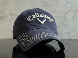 【未使用品】241K クール★Callaway Golf キャロウェイ ゴルフ キャップ 帽子 CAP クールなネイビーのコットン素材！《FREEサイズ》