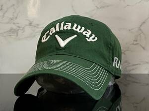 【未使用品】48C ★Callaway Golf キャロウェイ ゴルフ キャップ 帽子 お洒落なグリーンのコットン素材にシリーズロゴ！《FREEサイズ》