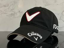 【未使用品】209KE ★Callaway Golf キャロウェイ ゴルフ キャップ 帽子 クールなブラックのコットン素材にモデルロゴ♪《FREEサイズ》_画像1