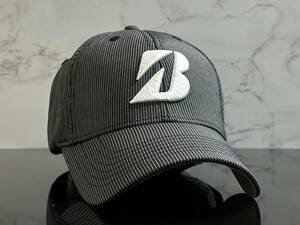 【未使用品】294KB★BRIDGESTONE GOLF ブリジストン ゴルフキャップ 帽子 CAP 上品で高級感のあるブラックにホワイトライン《FREEサイズ》